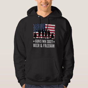 Veste À Capuche Papa Grand-père Vétéran Drapeau américain Fusils W