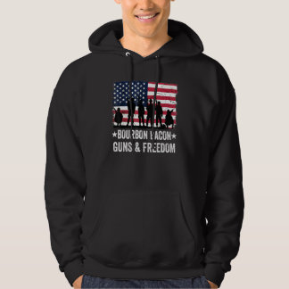 Veste À Capuche Papa Grand-père Vétéran Drapeau États-Unis Bourbon