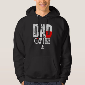 Veste À Capuche Papa homme de 2 garçons 1 fille père ou grand-père