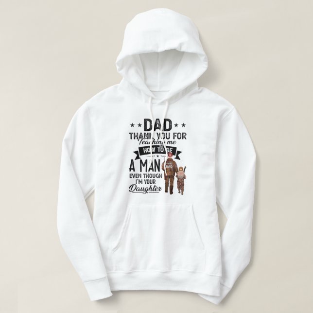 Veste À Capuche Papa merci pour la chemise (Design devant)