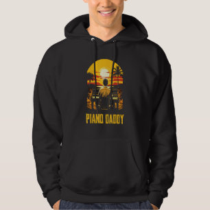 Veste À Capuche Papa Piano Pianiste Clavier Musicien Père