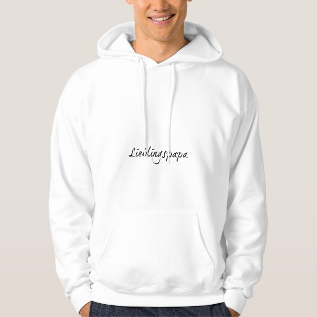 Veste À Capuche Papa préféré - écriture noire 00001 (Devant)