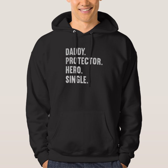 Veste À Capuche Papa Protecteur Héros Père unique (Devant)