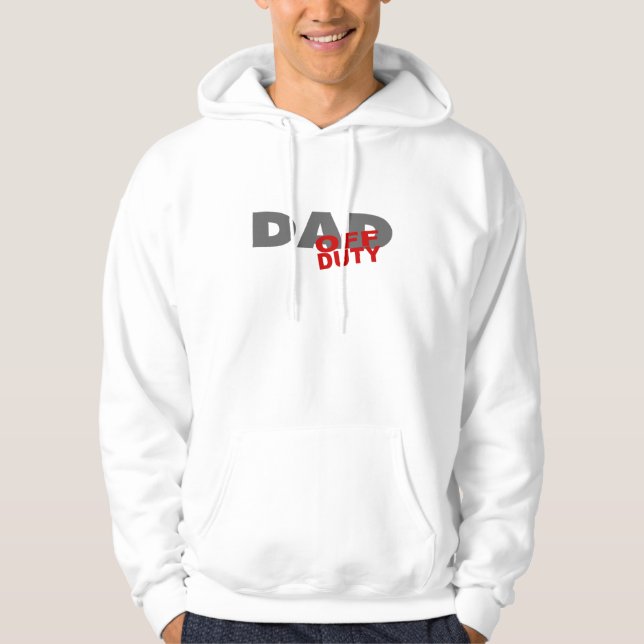 Veste À Capuche Papa qui n'est pas de service (rouge) (Devant)