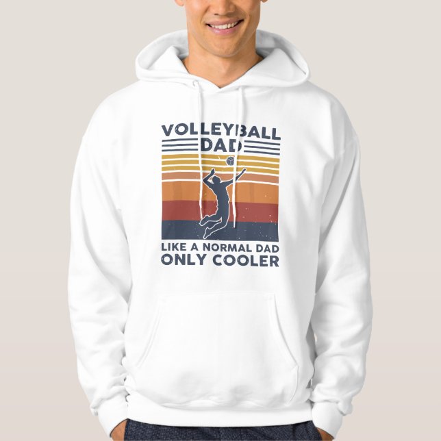 Veste À Capuche Papa volley comme un papa normal mais en plus cool (Devant)