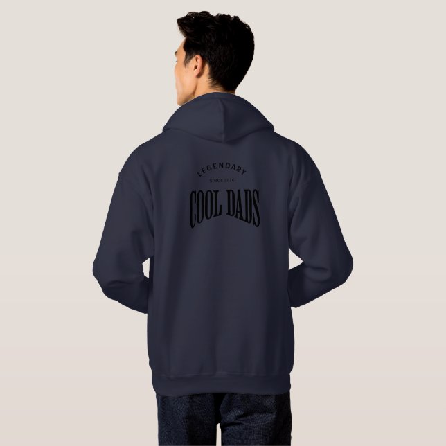 Veste À Capuche Papas Légendaires Cool – Conception de Typographie (Dos entier)