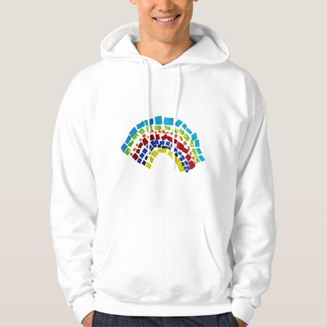 Veste À Capuche Papier arc en ciel (Devant)