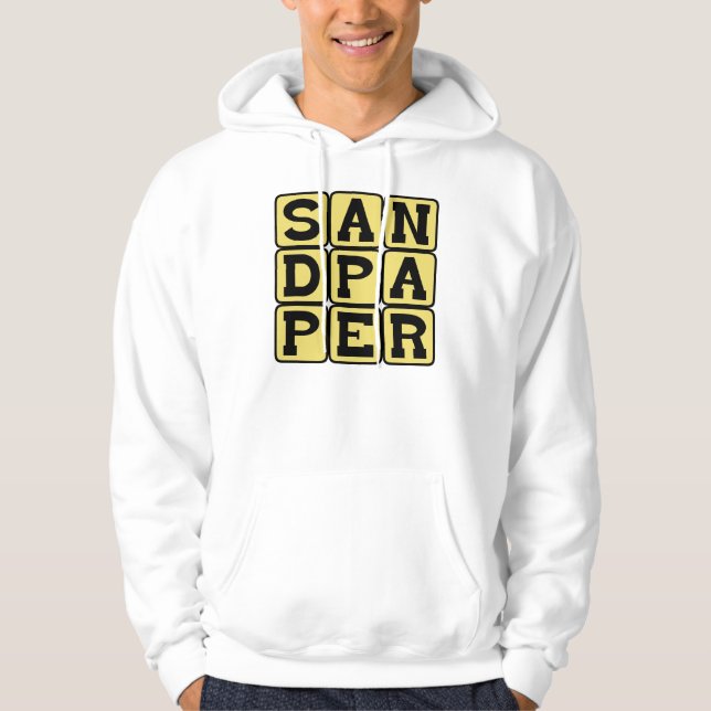 Veste À Capuche Papier de verre, outil de menuisier (Devant)