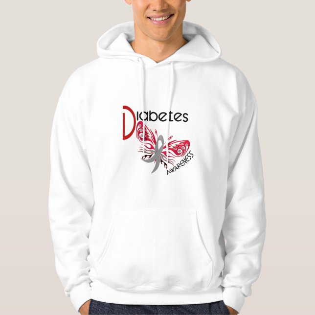 Veste À Capuche PAPILLON 3 de diabète (Devant)