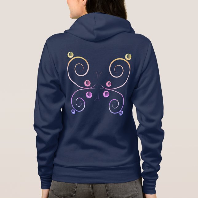 Veste À Capuche papillon ailes simples (Dos)