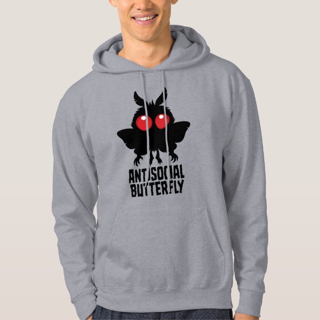 Veste À Capuche Papillon Antisocial Mothman Cryptide (Devant)