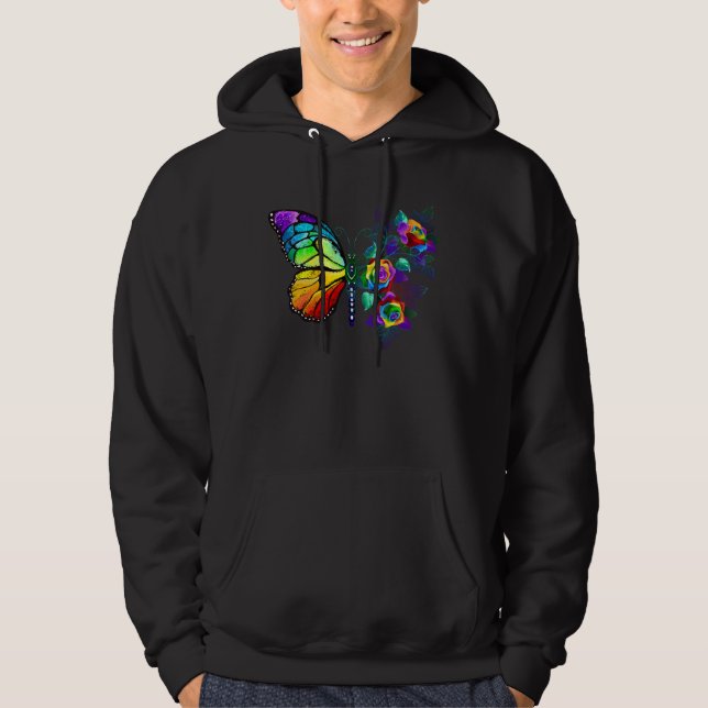 Veste À Capuche Papillon arc-en-ciel (Devant)