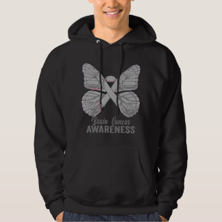 Veste À Capuche Papillon de sensibilisation au cancer du cerveau E