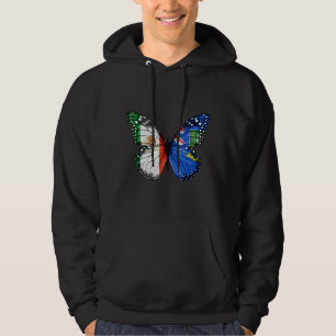 Veste À Capuche Papillon du pavillon des îles Vierges britanniques