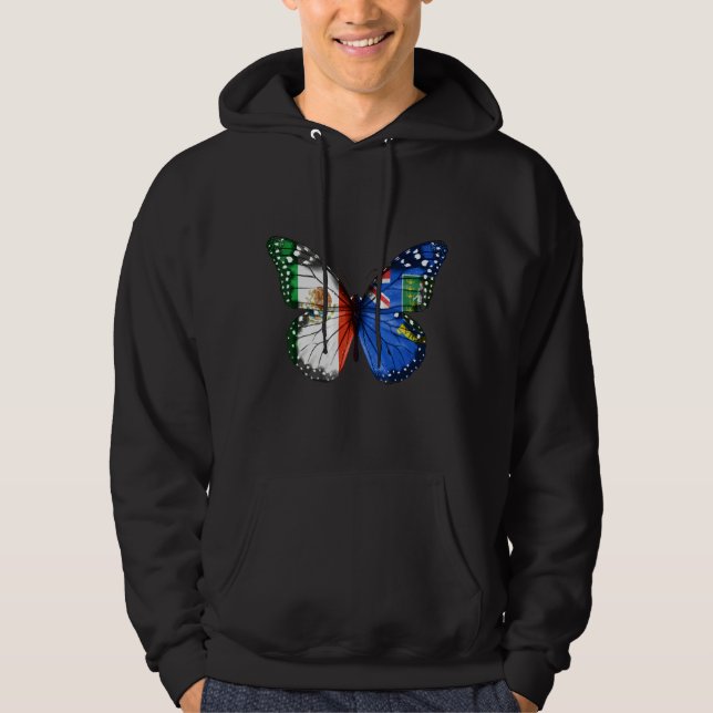 Veste À Capuche Papillon du pavillon des îles Vierges britanniques (Devant)