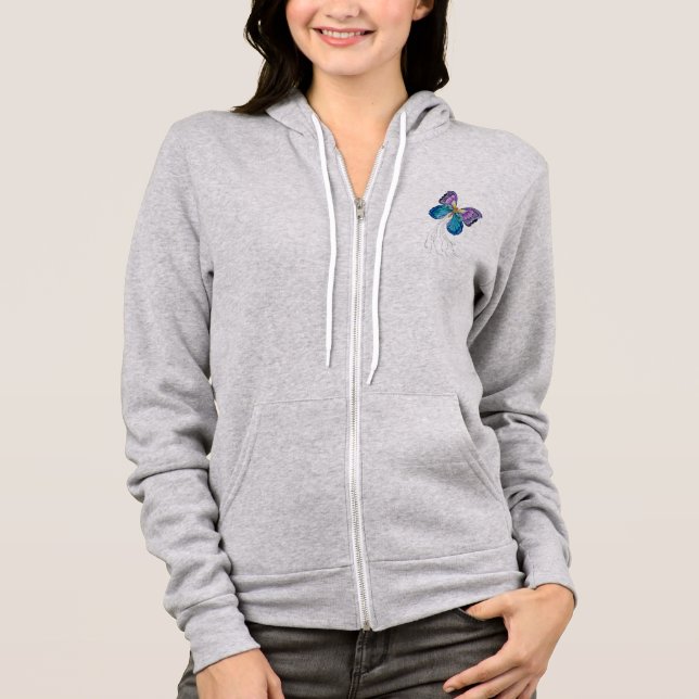 Veste À Capuche Papillon fantaisiste (Devant)