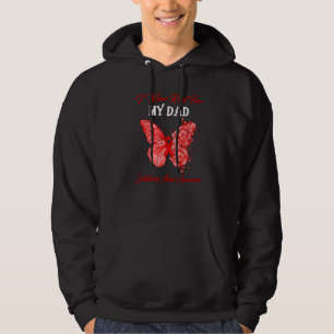 Veste À Capuche Papillon Je Porte Le Rouge Pour Mon Papa Toxicoman