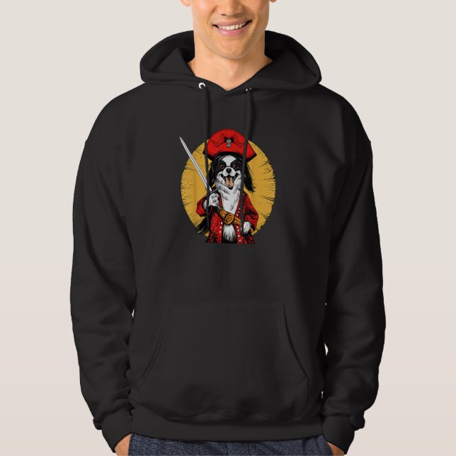 Veste À Capuche Papillon Pirate Funny Chien Capitaine (Devant)