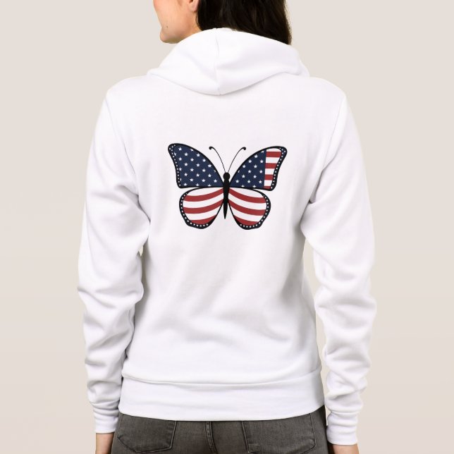 Veste À Capuche Papillon USA Sublimation-62614 (Dos)