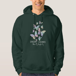 Veste À Capuche Papillons de Galaxie Pastel Esthétique Rêveuse