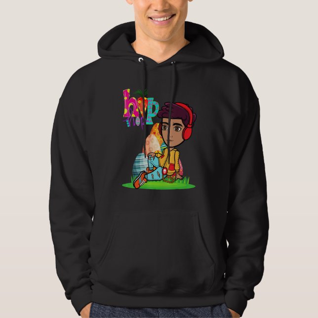 Veste À Capuche Pâques Hip hop Danse Amour Dab Vacances Enfants G (Devant)