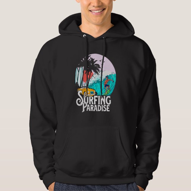 Veste À Capuche Paradis du surf d'été (Devant)