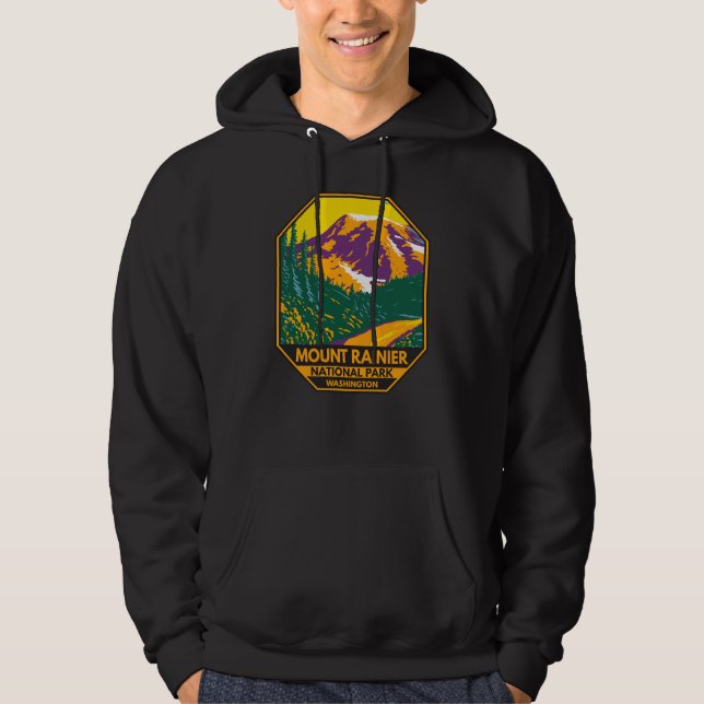 Veste À Capuche Parc national du Mont Rainier Washington Retro (Devant)