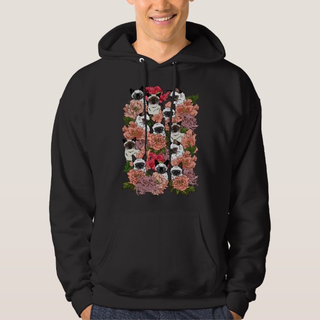 Veste À Capuche Parce que chat siamois (Devant)