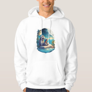 Veste À Capuche Paresseux de plage d'été rétro