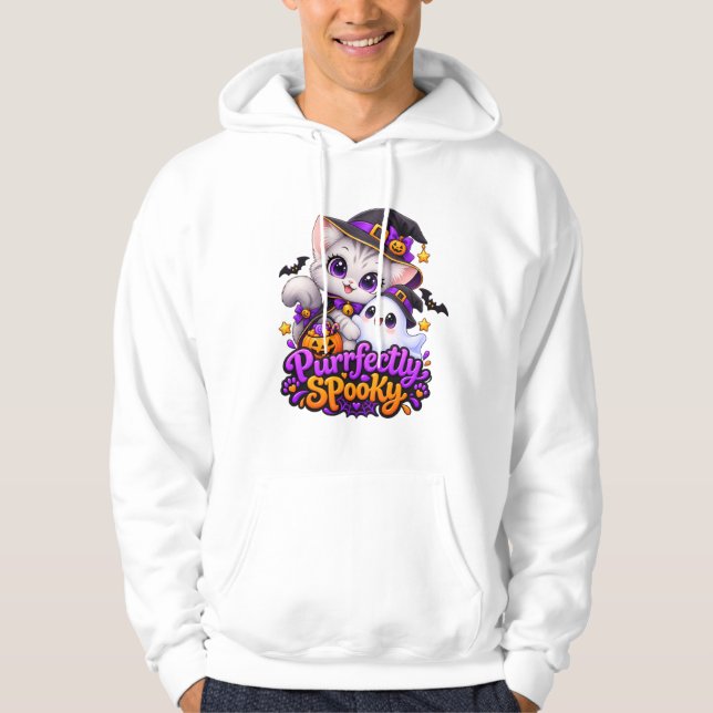 Veste À Capuche Parfaitement effrayant – Capuche de chat d'Hallowe (Devant)