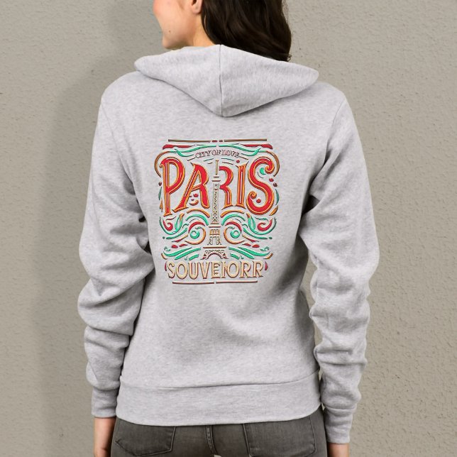 Veste À Capuche Parisian Bloom Love Symphony Women Full-Zip Hoodie (Créateur téléchargé)