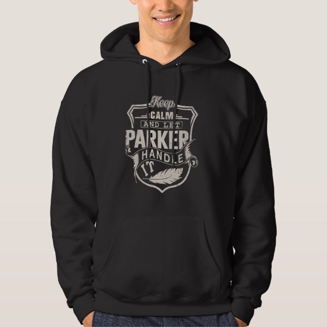 Veste À Capuche Parker Nom Chemise Parker Nom Anniversaire (Devant)