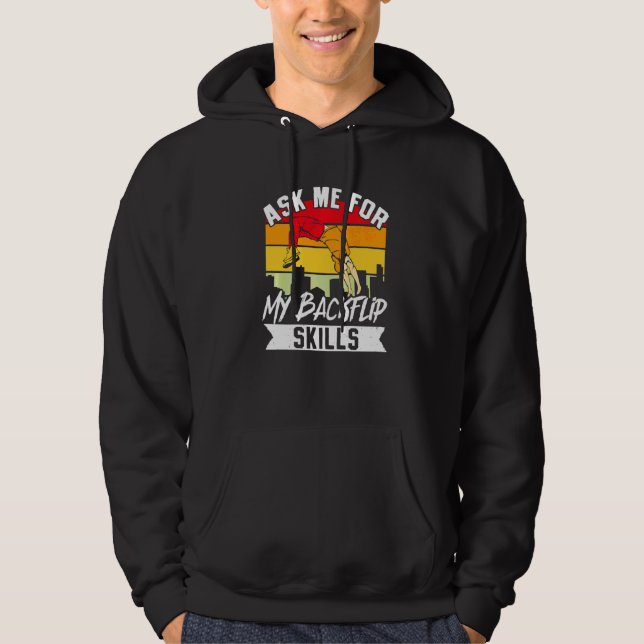 Veste À Capuche Parkour Freerunning Traceur Athlète Retourné Deman (Devant)