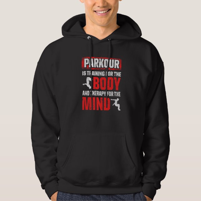 Veste À Capuche Parkour Pour Parkour Runner Traceur Freestyle Runn (Devant)