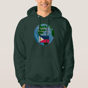 Veste À Capuche Parlez-vous le tagalog ? en tagalog. Drapeau et gl