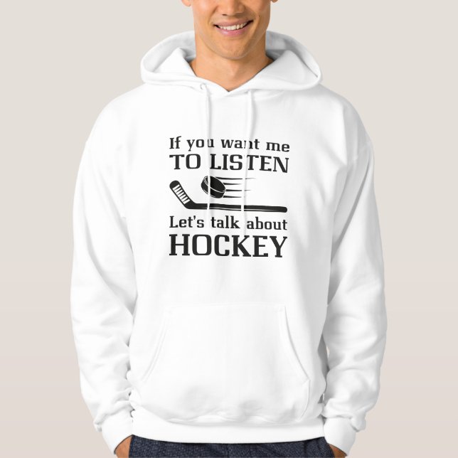 Veste À Capuche Parlons de hockey (Devant)