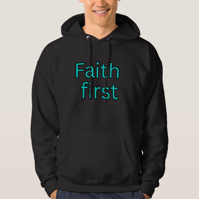 Veste À Capuche Parole religieuse de foi première (Devant)