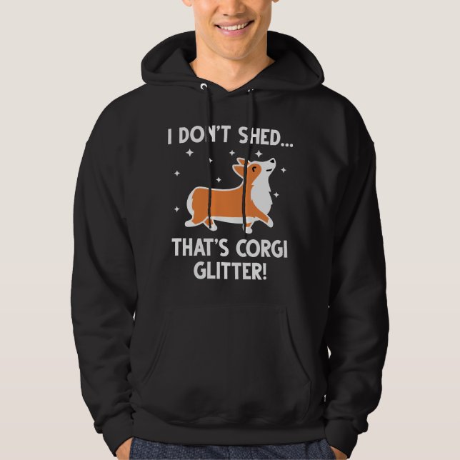 Veste À Capuche Parties scintillant Corgi (Devant)