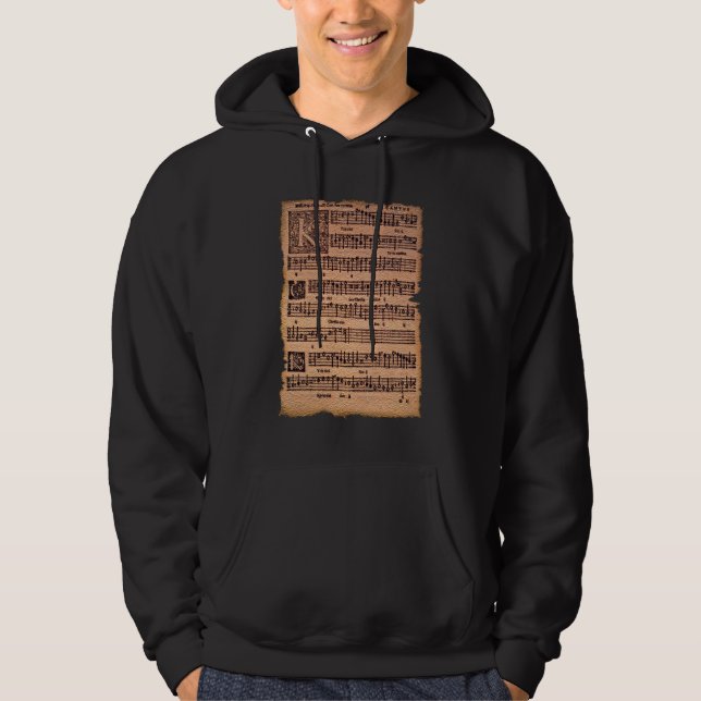 Veste À Capuche Partition Chants grégoriens Musique Histoire Chemi (Devant)