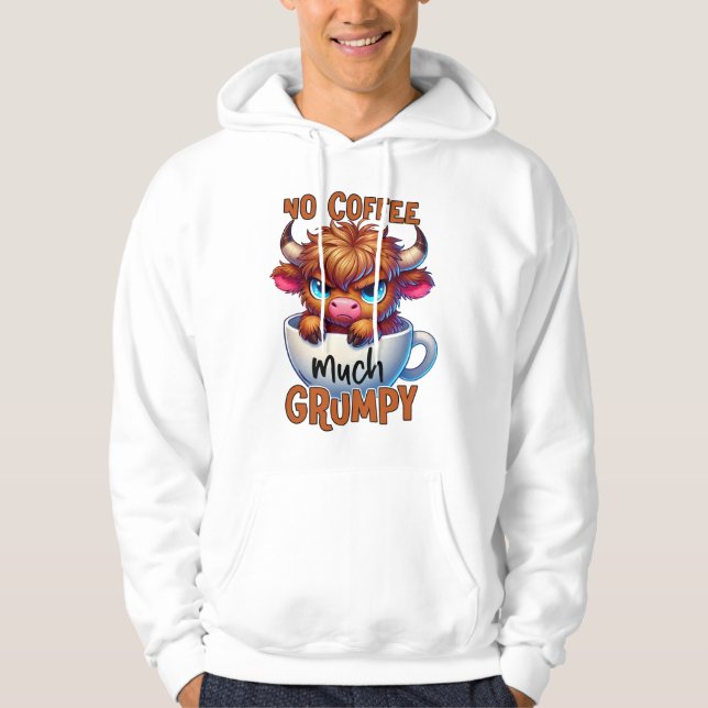 Veste À Capuche Pas de café beaucoup grincheux  (Devant)