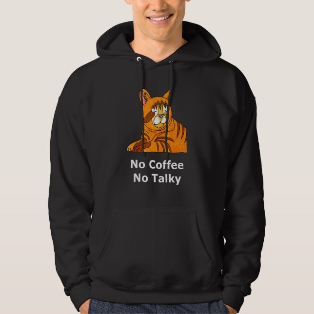 Veste À Capuche Pas de café Pas de talky Napping Sleepy Fatigué Gr (Devant)