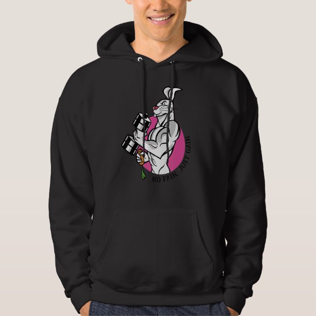Veste À Capuche Pas de douleur juste gagner (Devant)
