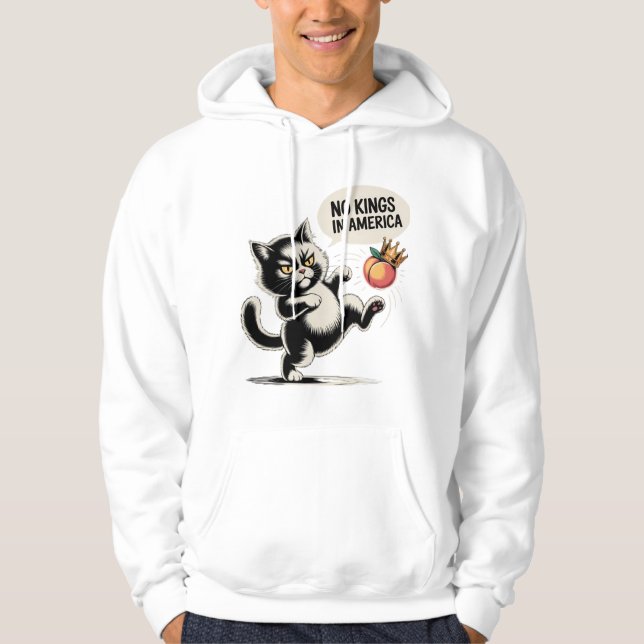 Veste À Capuche Pas de rois en Amérique Colère de chat (Devant)
