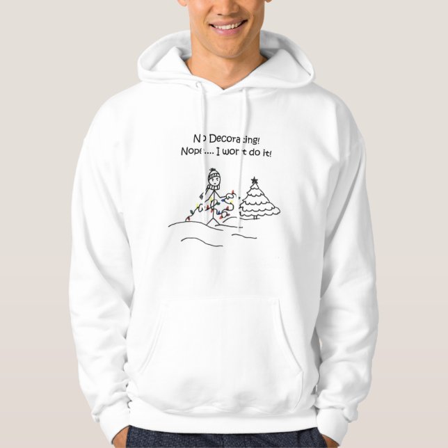 Veste À Capuche Pas de T-shirt décorant Noël (Devant)
