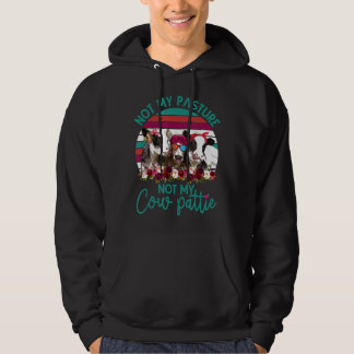 Veste À Capuche Pas mon pâturage pas mes vaches pattes de vache