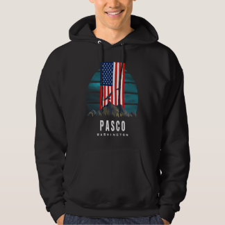 Veste À Capuche Pasco Washington États-Unis Américain Vintage Rétr