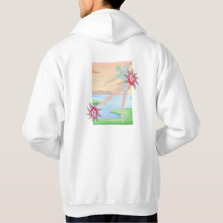 Veste À Capuche Pastel Horizon Danseur Art Floral Murale