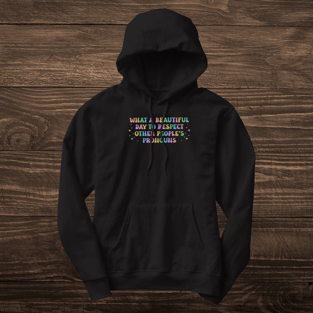 Veste À Capuche Pastel Rainbow Pronoun Respect (Créateur téléchargé)