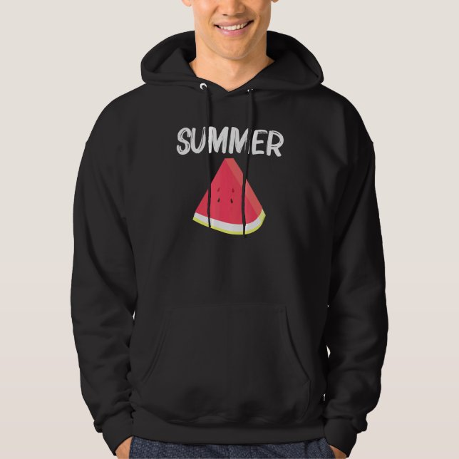 Veste À Capuche Pastèque cool Pour Hommes Femmes Mélon Rouge Beve  (Devant)