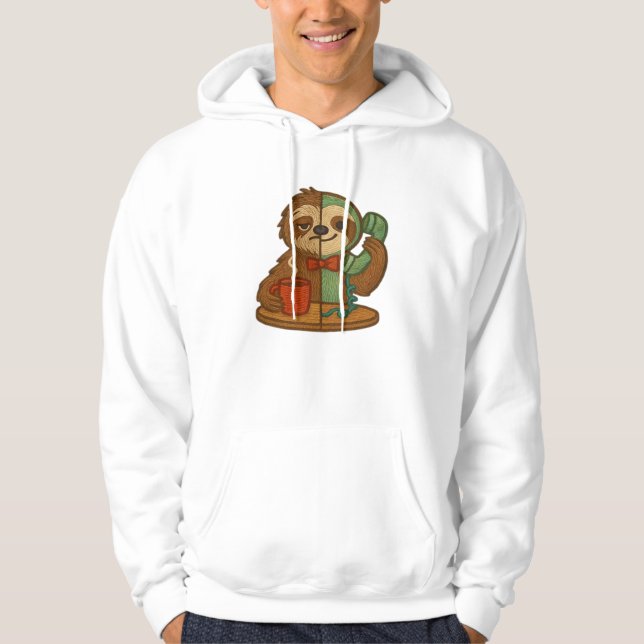Veste À Capuche Patch de sloth de jour en nuit � T-Shirt classique (Devant)